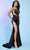 Rachel Allan 70498 - Metallic High Slit Prom Dress Prom Dresses