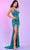 Rachel Allan 70514 - Beaded High Slit Prom Dress Prom Dresses 00 / Jade Royal