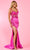 Rachel Allan 70563 - Applique Corset Prom Dress Prom Dresses 00 / Hot Pink