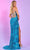 Rachel Allan 70575 - Bead Fringed Prom Dress with Slit Prom Dresses