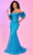 Rachel Allan 70580 - Floral Detailed Prom Dress Prom Dresses 00 / Ocean Blue