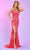 Rachel Allan 70601 - Deep V-Neck Shimmer Prom Gown Prom Dresses 00 / Coral