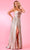 Rachel Allan 70639 - Pleated Metallic Asymmetric Prom Gown Prom Dresses 00 / Champagne