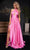 Rachel Allan 70689 - Sleeveless Halter Prom Gown Special Occasion Dress 00 / Candy Pink