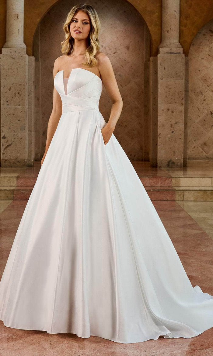 Rachel Allan Bridal RB2188 - Strapless A-Line Wedding Gown Special Occasion Dress 0 / Ivory