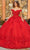 Rachel Allan MQ1108 - Off Shoulder Quinceanera Ballgown Quinceanera Dresses 0 / Red