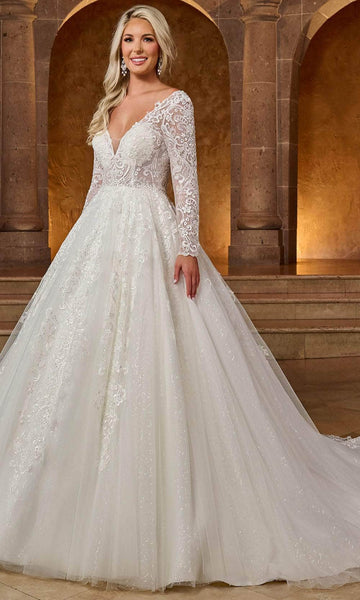 Rachel Allan RB4180 - Long Sleeve Lace Bridal Ballgown – Couture Candy