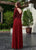 Rachel Allan RB8107 - Long Sleeve V-Neck A-line Gown Special Occasion Dress