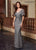 Rachel Allan RB8108 - Fully Beaded Flutter Sleeve Column Gown Special Occasion Dress