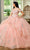 Rachel Allan RQ1136 - Embellished Cold-Shoulder Sleeve Ballgown Quinceanera Dresses