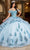 Rachel Allan RQ1136 - Embellished Cold-Shoulder Sleeve Ballgown Quinceanera Dresses