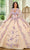 Rachel Allan RQ2185 - Embroidered Cold Shoulder Ballgown Ball Gowns 0 / Champagne Multi