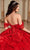 Rachel Allan RQ3122 - Plunging Ruffled Back Ballgown Ball Gowns