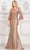 Rina di Montella RD2939 - Bell Sleeve Mermaid Formal Gown Special Occasion Dress 4 / Taupe