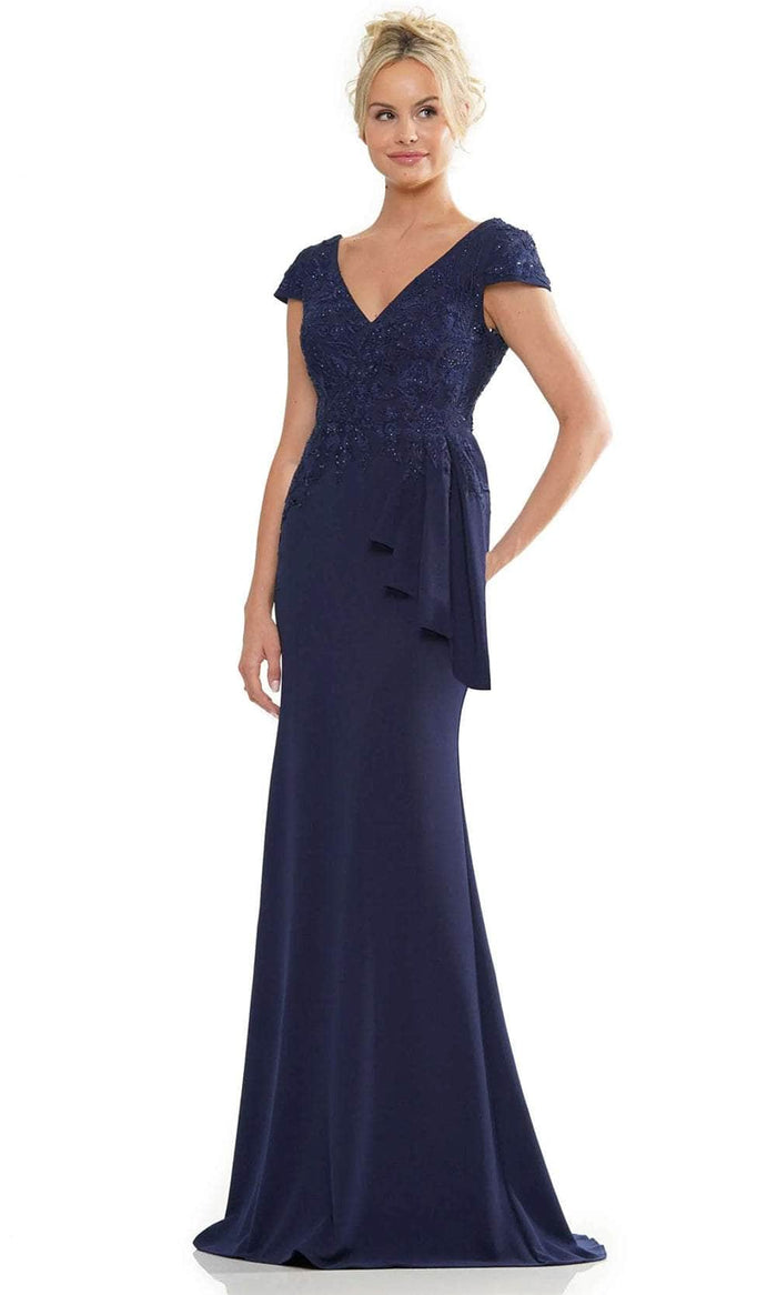 Rina di Montella RD2960 - Embroidered Bodice Evening Gown Special Occasion Dress 4 / Navy