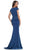 Rina di Montella RD2971 - V-Neck Cap Sleeve Long Gown Mother of the Bride Dresses