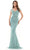 Rina di Montella RD2978 - Beaded Sheer Cap Sleeve Formal Gown Special Occasion Dress 4 / Sage Green