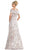 Rina di Montella RD2986 - Off-Shoulder Jacquard Long Gown Mother of the Bride Dresses