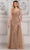 Rina di Montella RD3103 - Cap Sleeve Overskirt Evening Dress Special Occasion Dress 6 / Gold