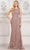 Rina di Montella RD3104 - Bateau Beaded Embroidered Formal Gown Special Occasion Dress 4 / Coffee