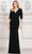Rina di Montella RD3109 - Ruched V-Neck Evening Dress Special Occasion Dress 6 / Black