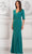 Rina di Montella RD3109 - Ruched V-Neck Evening Dress Special Occasion Dress 6 / Emerald