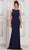 Rina di Montella RD3111 - Cowl Drape Evening Dress Special Occasion Dress 4 / Navy