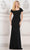 Rina di Montella RD3112 - Short Sleeve Embroidered Evening Dress Special Occasion Dress 6 / Black