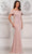 Rina di Montella RD3114 - Embroidered Midriff Evening Dress Special Occasion Dress 4 / Rose