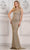 Rina di Montella RD3140 - Allover Beaded Sleeveless Evening Dress Special Occasion Dress 4 / Vintage Gold