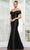 Rina Di Montella RD3254 - Floral Applique Mermaid Gown Mother of the Bride Dresses 4 / Black