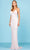 SCALA - 47551 V-Neck Sleeveless Evening Gown Evening Dresses 8 / Ivory/Nude