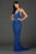 SCALA - 47551 V-Neck Sleeveless Evening Gown Evening Dresses 8 / Ivory/Nude