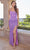 SCALA 60392 - Sleeveless Fitted Sequined Gown Prom Dresses 000 / Lavender/Silver