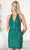 SCALA 60525 - Beaded Halter Cocktail Dress Special Occasion Dress 000 / Emerald/Black