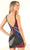 SCALA 60737 - Plunging Abstract Motif Cocktail Dress Special Occasion Dress