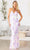 SCALA 60801 - Floral Sequin Evening Dress Special Occasion Dress 000 / Ivory/Multi