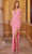 SCALA 61203 - Plunging Sheath Prom Gown Prom Dresses 000 / Fuchsia/Multi