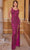 SCALA 61206 - Scoop Neck Beaded Prom Gown Prom Dresses 000 / Burgundy