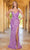 SCALA 61300 - V-Neck Sequins Prom Dress Prom Dresses 000 / Lilac