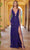 SCALA 61306 - Sleeveless Floral Beaded Prom Gown Prom Dresses 000 / Indigo