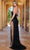 SCALA 61324 - Bejewelled Asymmetric Neck Prom Gown Prom Dresses