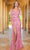 SCALA 61331 - Sequin Lace Prom Dress Special Occasion Dress 000 / Fuchsia