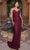 SCALA 61341 - Fitted Sequin Prom Dress Prom Dresses 000 / Burgundy