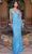 SCALA 61406 - Spaghetti Strap Beaded Prom Dress Prom Dresses 000 / Sky/Combo