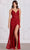 SCALA 80104 - Floral Sequin Lace-Up Back Evening Dress Prom Dresses 000 / Red