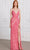 SCALA 80104 - Floral Sequin Lace-Up Back Evening Dress Prom Dresses 000 / Strawberry