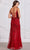 SCALA 80104 - Floral Sequin Lace-Up Back Evening Dress Prom Dresses