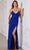 SCALA 80107 - Floral Beaded Strappy Back Evening Dress Prom Dresses 000 / Royal