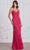 SCALA 80108 - Lace-Up Back Beaded Evening Dress Prom Dresses 000 / Red Rose